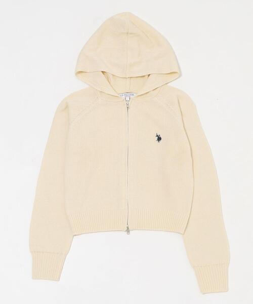 U.S. POLO ASSN.(ユーエスポロアッスン)の「∴WEGO/【25年秋冬新作】別注USPOLO WZIPニットパーカー(パーカー・レディース・ブラウン系その他5/ブラック/アイボリー/グレー・FREE)」の11枚目の写真