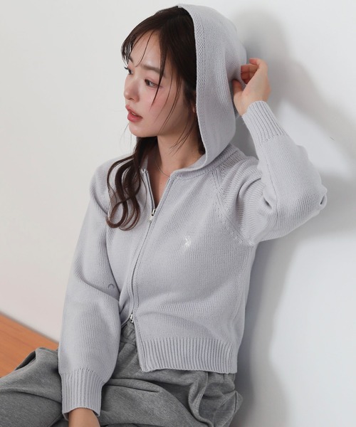 U.S. POLO ASSN.（ユーエスポロアッスン）の「∴WEGO/【SNSで話題沸騰★26春新色登場！】U.S. POLO ASSN.別注 WZIPニットパーカー（パーカー・レディース・ブラウン系その他5/ブラック/アイボリー/グレー/ブルー系その他/ホワイト系その他5・FREE）」の22枚目の写真