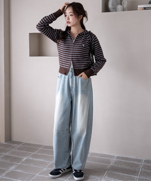 U.S. POLO ASSN.(ユーエスポロアッスン)の「∴WEGO/【25年秋冬新作】別注USPOLO WZIPニットパーカー(パーカー・レディース・ブラウン系その他5/ブラック/アイボリー/グレー・FREE)」の15枚目の写真