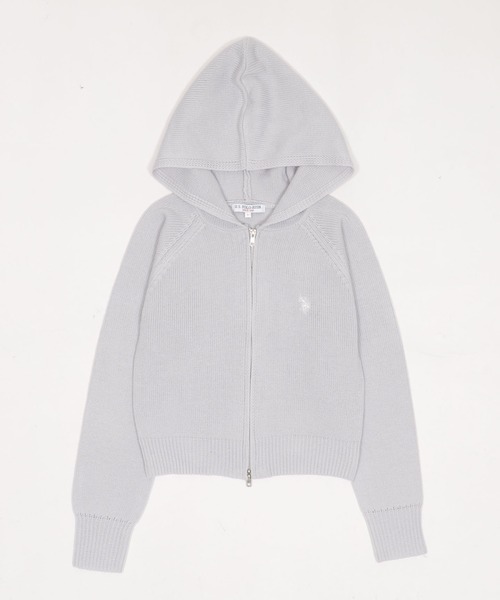 U.S. POLO ASSN.（ユーエスポロアッスン）の「∴WEGO/【SNSで話題沸騰★26春新色登場！】U.S. POLO ASSN.別注 WZIPニットパーカー（パーカー・レディース・ブラウン系その他5/ブラック/アイボリー/グレー/ブルー系その他/ホワイト系その他5・FREE）」の12枚目の写真