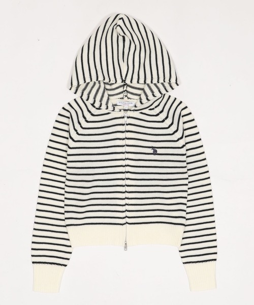 U.S. POLO ASSN.（ユーエスポロアッスン）の「∴WEGO/【SNSで話題沸騰★26春新色登場！】U.S. POLO ASSN.別注 WZIPニットパーカー（パーカー・レディース・ブラウン系その他5/ブラック/アイボリー/グレー/ブルー系その他/ホワイト系その他5・FREE）」の14枚目の写真