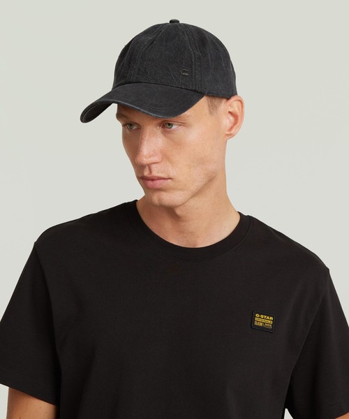 G-STAR(ジースター)の「AVERNUS BASEBALL CAP/ウォッシュド加工ブランドロゴベースボールキャップ(キャップ・メンズ・ブラック系その他・ONE SIZE)」の2枚目の写真