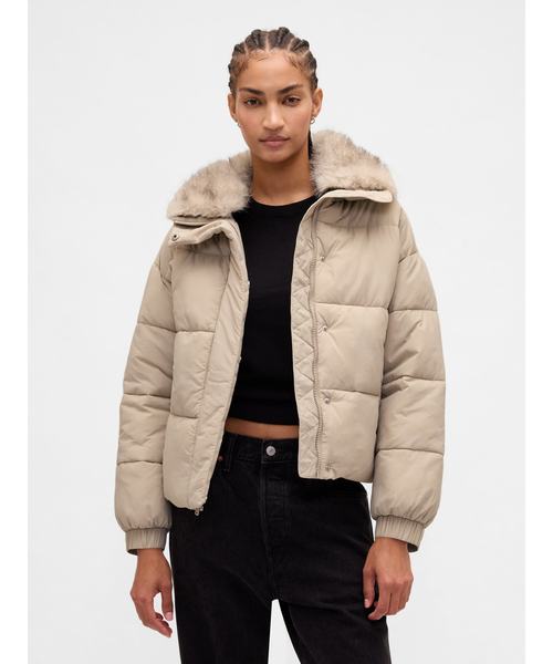 GAP（ギャップ）の「ファー トリミング パファージャケット（ダウン