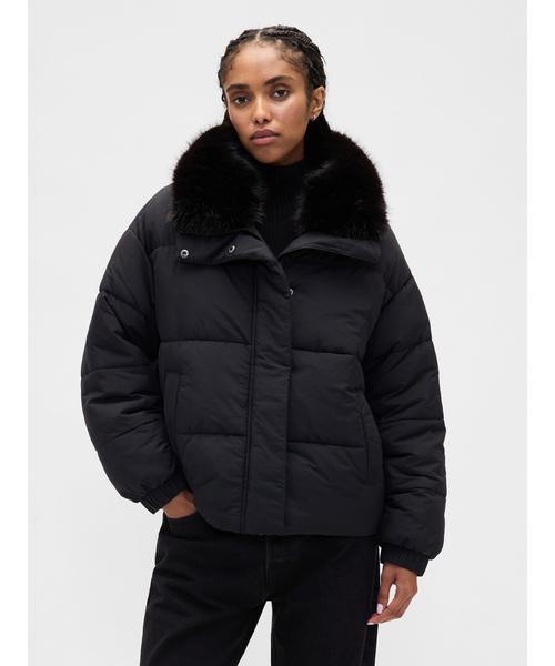 セール】ファー トリミング パファージャケット（ダウン