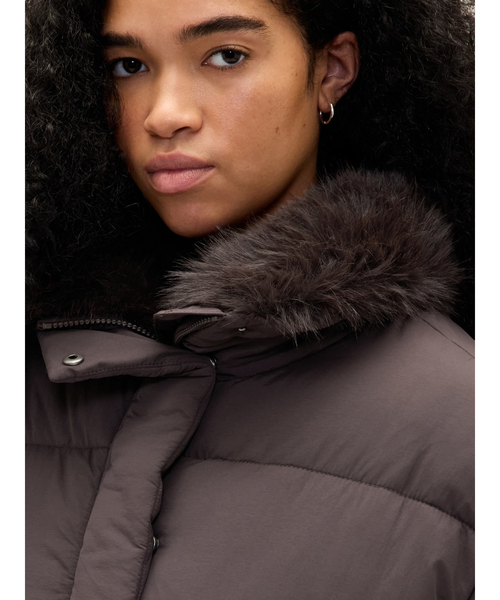 セール】ファー トリミング パファージャケット（ダウンジャケット