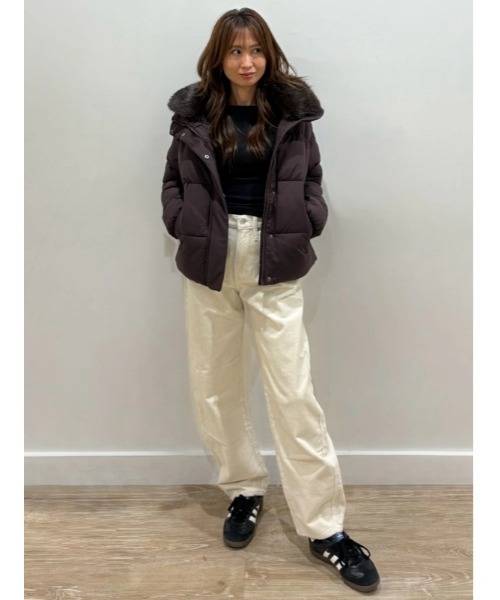 GAP ダウン セール】ファー トリミング パファージャケット（ダウンジャケット