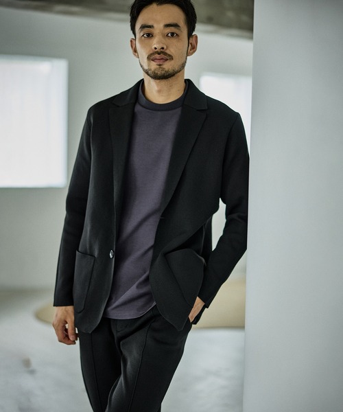 JUN STANDARD PICKS(ジュンスタンダードピックス)の「ミラノリブGOODフィットジャケット/セットアップ対応(テーラードジャケット・メンズ・ブラック/グレー・LL/L/M)」の9枚目の写真