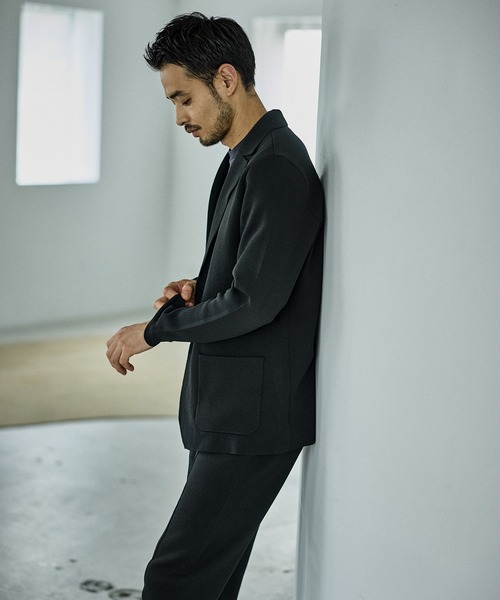 JUN STANDARD PICKS(ジュンスタンダードピックス)の「ミラノリブGOODフィットジャケット/セットアップ対応(テーラードジャケット・メンズ・ブラック/グレー・LL/L/M)」の10枚目の写真