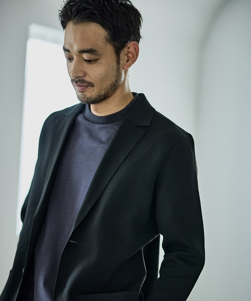 JUN STANDARD PICKS(ジュンスタンダードピックス)の「ミラノリブGOODフィットジャケット/セットアップ対応(テーラードジャケット・メンズ・ブラック/グレー・LL/L/M)」の11枚目の写真