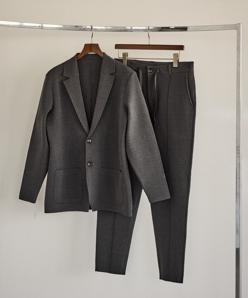 JUN STANDARD PICKS(ジュンスタンダードピックス)の「ミラノリブGOODフィットジャケット/セットアップ対応(テーラードジャケット・メンズ・ブラック/グレー・LL/L/M)」の3枚目の写真