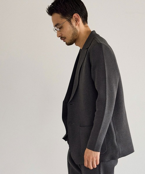 JUN STANDARD PICKS(ジュンスタンダードピックス)の「ミラノリブGOODフィットジャケット/セットアップ対応(テーラードジャケット・メンズ・ブラック/グレー・LL/L/M)」の14枚目の写真