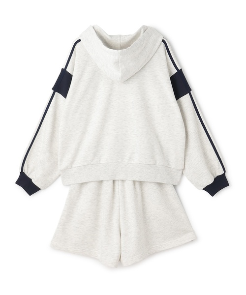 LOVETOXIC（ラブトキシック）の「【LTXC】長袖ラインパーカSETUP（ワンピース・キッズ・ブラック/ホワイト系その他/サックスブルー・S:140cm/M:150cm/L:160cm/130cm）」の4枚目の写真