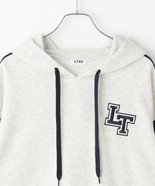 LOVETOXIC（ラブトキシック）の「【LTXC】長袖ラインパーカSETUP（ワンピース・キッズ・ブラック/ホワイト系その他/サックスブルー・S:140cm/M:150cm/L:160cm/130cm）」の6枚目の写真