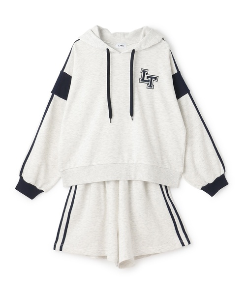 LOVETOXIC（ラブトキシック）の「【LTXC】長袖ラインパーカSETUP（ワンピース・キッズ・ブラック/ホワイト系その他/サックスブルー・S:140cm/M:150cm/L:160cm/130cm）」の14枚目の写真