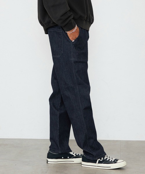 Lee（リー）の「Wrangler/ラングラー　ベイカーイージーパンツ/デニム/カラー（デニムパンツ・メンズ・ブラウン/インディゴブルー/ブラック/ブラック系その他・SMALL/MEDIUM/LARGE/X-LARGE/3L）」の9枚目の写真