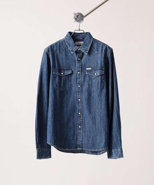 GUESS JEANS(ゲスジーンズ)の「GUESS JEANS GJ SLIM LS DENIM SHIRT ゲス 長袖デニムシャツ(シャツ/ブラウス・メンズ・インディゴブルー・L/M/S/XL)」の20枚目の写真