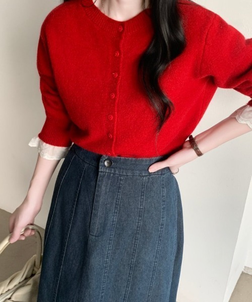 ABITOKYO(アビトーキョー)の「フリルドッキングデニムマーメイドスカート(デニムスカート・レディース・インディゴブルー/ブラック/ネイビー・FREE)」の14枚目の写真