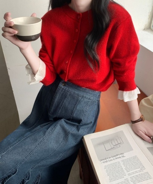 ABITOKYO(アビトーキョー)の「フリルドッキングデニムマーメイドスカート(デニムスカート・レディース・インディゴブルー/ブラック/ネイビー・FREE)」の13枚目の写真