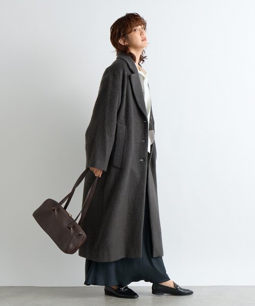 RIVE DROITE（リヴドロワ）の「【柔らかな質感】シャギーロングチェスターコート（チェスターコート・レディース・ベージュ/ブラウン・FREE）」の7枚目の写真