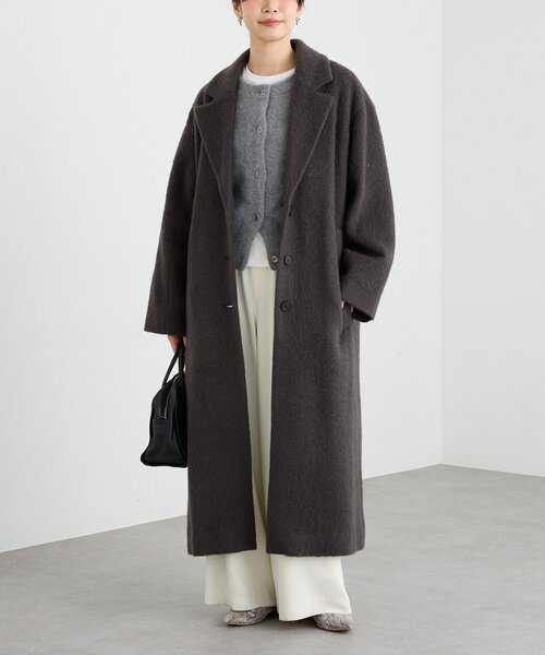 RIVE DROITE（リヴドロワ）の「【柔らかな質感】シャギーロングチェスターコート（チェスターコート・レディース・ベージュ/ブラウン・FREE）」の11枚目の写真