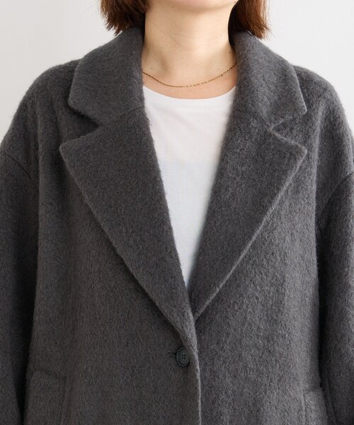 RIVE DROITE（リヴドロワ）の「【柔らかな質感】シャギーロングチェスターコート（チェスターコート・レディース・ベージュ/ブラウン・FREE）」の18枚目の写真