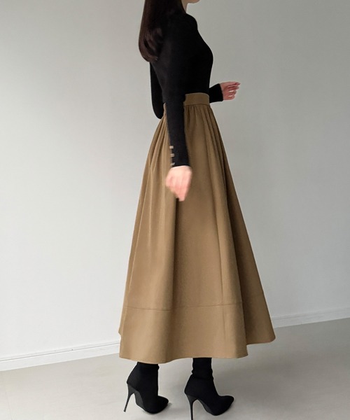 junoah(ジュノア)の「ポロリブニットドッキングワンピース(ワンピース・レディース・ホワイト/ブラック/チャコール・SMALL/LARGE/MEDIUM)」の6枚目の写真