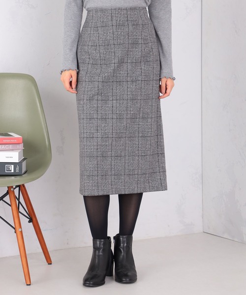 GALLORIA（ギャローリア）の「ナロースカート（スカート・レディース・グレー/チャコールグレー・LL/L/M/S）」の2枚目の写真