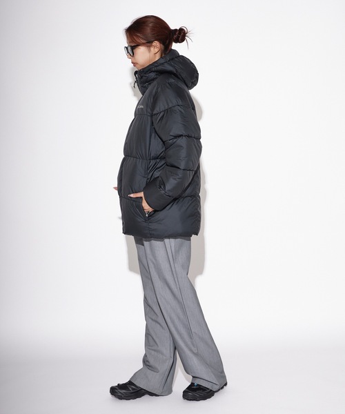 お値下げ中　Columbia 黒 ダウンジャケット フード付き Columbia/コロンビア Puffect II HoodedJacket OMNI-SHIELD オムニ