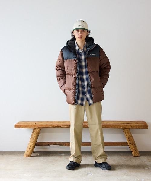 Columbia コロンビア ダウンジャケットフード付 サイズM ブラック中古美品 ブラウン Columbia(コロンビア)グランドトレックダウンフード