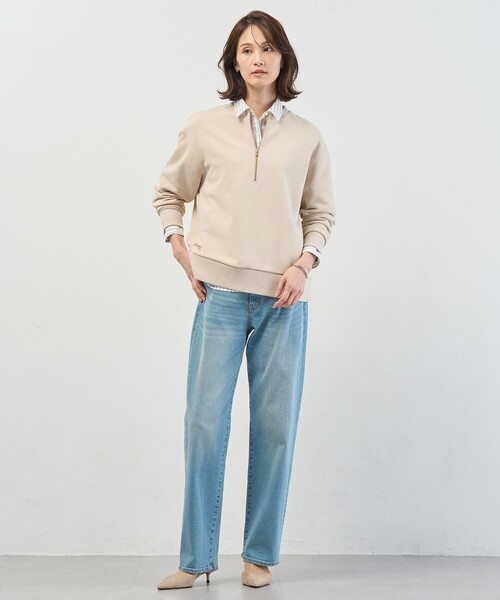 J.PRESS Ladies(J.プレス レディス)の「BEZコットンナイロン ストライプ シャツカラー ブラウス(シャツ/ブラウス・レディース・ホワイト系/サックスブルー系1/イエロー系1/ピンク系1・XS)」の16枚目の写真