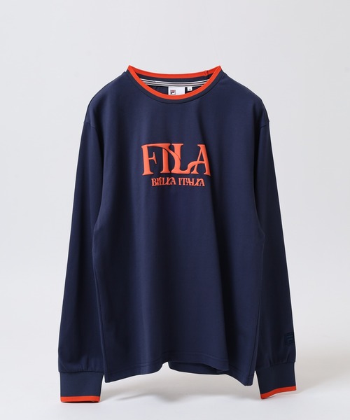 FILA（フィラ）の「FILA L/S SHIRTS フィラ リブ配色 長袖Tシャツ L/S tee ロンt（Tシャツ/カットソー・レディース・ブラック/ホワイト/ネイビー・L/XL/M）」の7枚目の写真