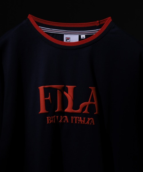 FILA（フィラ）の「FILA L/S SHIRTS フィラ リブ配色 長袖Tシャツ L/S tee ロンt（Tシャツ/カットソー・レディース・ブラック/ホワイト/ネイビー・L/XL/M）」の16枚目の写真
