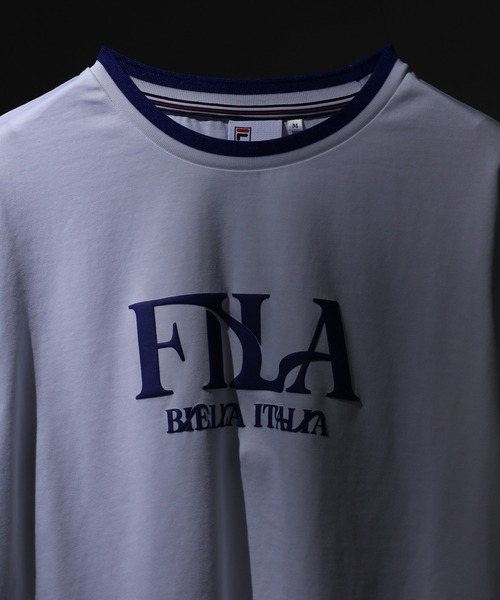 FILA（フィラ）の「FILA L/S SHIRTS フィラ リブ配色 長袖Tシャツ L/S tee ロンt（Tシャツ/カットソー・レディース・ブラック/ホワイト/ネイビー・L/XL/M）」の14枚目の写真