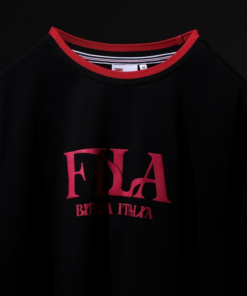 FILA（フィラ）の「FILA L/S SHIRTS フィラ リブ配色 長袖Tシャツ L/S tee ロンt（Tシャツ/カットソー・レディース・ブラック/ホワイト/ネイビー・L/XL/M）」の15枚目の写真