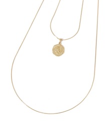 GLOBAL WORK | ステンレス二連ロングコインネックレス/605955(ネックレス)