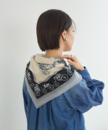 KATHARINE ROSS | 【KATHARINE ROSS】大判スカーフ レトロ馬車(バンダナ/スカーフ)