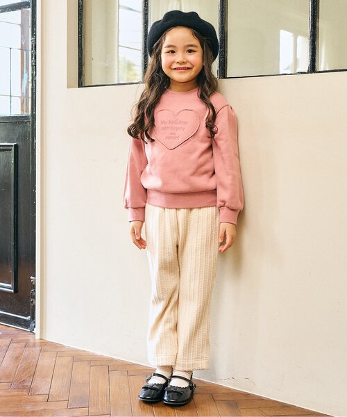 Seraph（セラフ）の「【ジュニア対応】あったか二重フレアパンツ（その他パンツ・キッズ・アイボリー/チャコール/ベージュ/ピンク・80/90/100/110/120/130/140）」の5枚目の写真