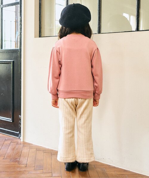 Seraph（セラフ）の「【ジュニア対応】あったか二重フレアパンツ（その他パンツ・キッズ・アイボリー/チャコール/ベージュ/ピンク・80/90/100/110/120/130/140）」の6枚目の写真