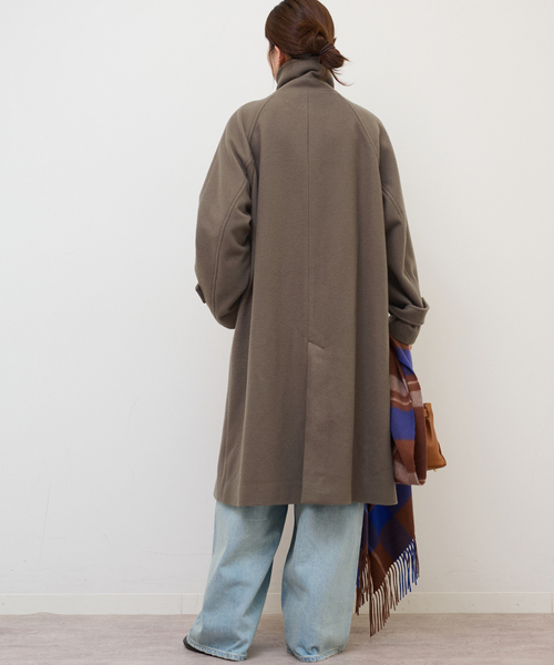 尾州ウールスーパー100ステンカラーコート（ステンカラーコート