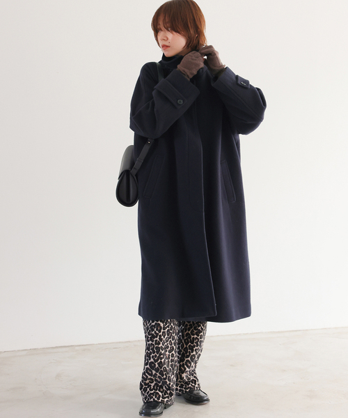 尾州ウールスーパー100ステンカラーコート（ステンカラーコート