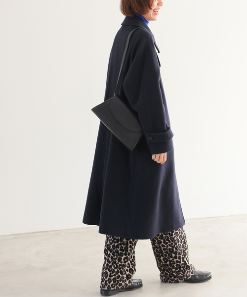 JOURNAL STANDARD relume（ジャーナルスタンダード　レリューム）の「尾州ウールスーパー100ステンカラーコート（ステンカラーコート・レディース・ブラウン/ネイビー・36/38）」の9枚目の写真