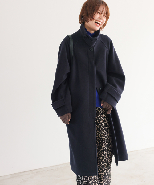 尾州ウールスーパー100ステンカラーコート（ステンカラーコート