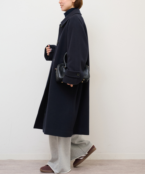 JOURNAL STANDARD relume（ジャーナルスタンダード　レリューム）の「尾州ウールスーパー100ステンカラーコート（ステンカラーコート・レディース・ブラウン/ネイビー・36/38）」の20枚目の写真