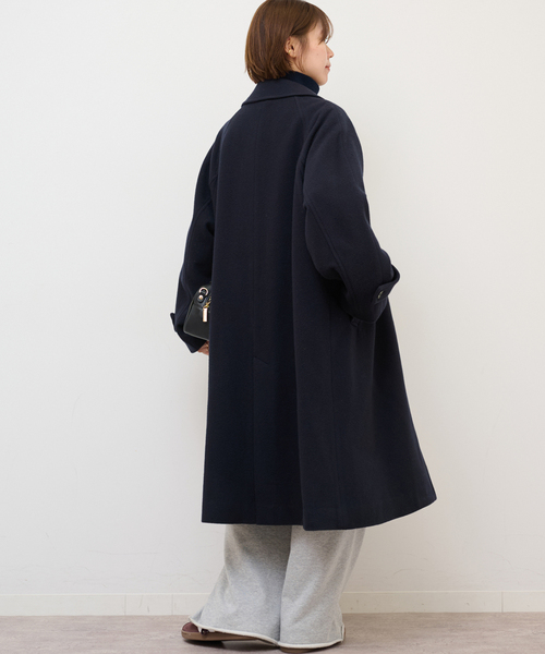 JOURNAL STANDARD relume（ジャーナルスタンダード　レリューム）の「尾州ウールスーパー100ステンカラーコート（ステンカラーコート・レディース・ブラウン/ネイビー・36/38）」の21枚目の写真