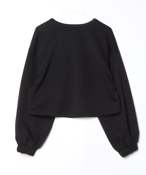 ROSE BUD(ローズバッド)の「VOLUME SLEEVE CROPPED TOP(スウェット・レディース・グレー/ブラック/ピンク・ONE SIZE)」の17枚目の写真
