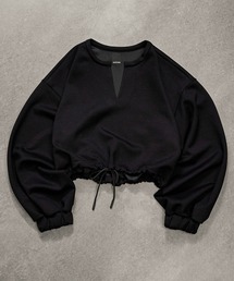 ROSE BUD | VOLUME SLEEVE CROPPED TOP(スウェット)