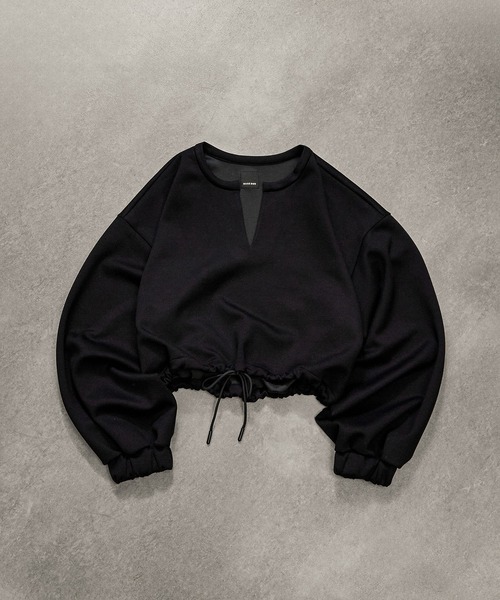 ROSE BUD(ローズバッド)の「VOLUME SLEEVE CROPPED TOP(スウェット・レディース・グレー/ブラック/ピンク・ONE SIZE)」の19枚目の写真