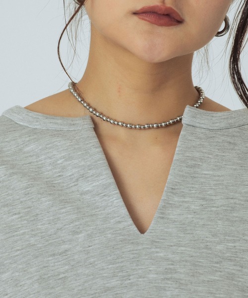 ROSE BUD(ローズバッド)の「VOLUME SLEEVE CROPPED TOP(スウェット・レディース・グレー/ブラック/ピンク・ONE SIZE)」の15枚目の写真