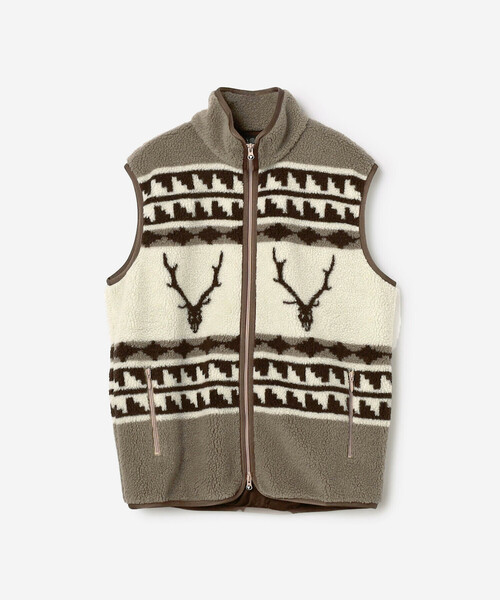 South2 West8（サウスツーウェストエイト）の「South2 West8 | ボア ベスト MEN（その他アウター・メンズ・ベージュ・L/M）」の2枚目の写真