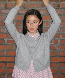 RUFFLE CHECK SHIRT PINK